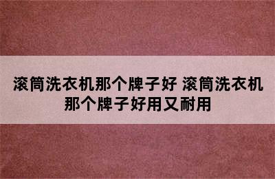 滚筒洗衣机那个牌子好 滚筒洗衣机那个牌子好用又耐用